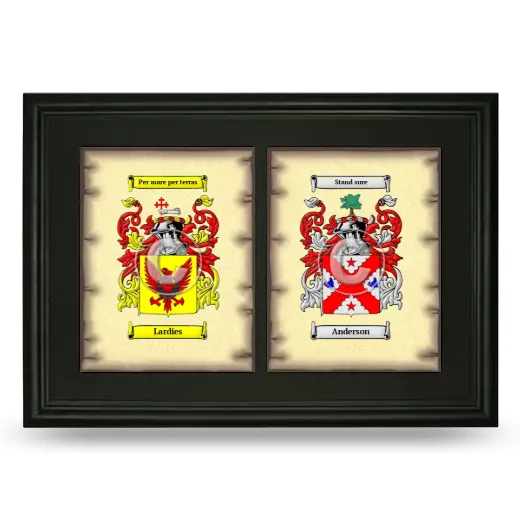 Double Coat of Arms Framed - Black