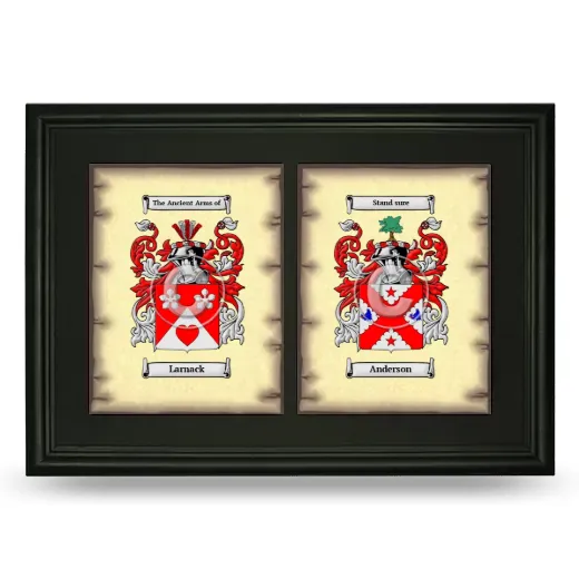 Double Coat of Arms Framed - Black