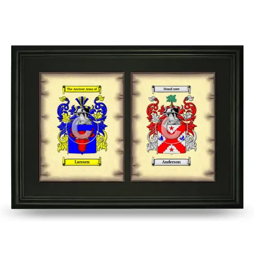 Double Coat of Arms Framed - Black