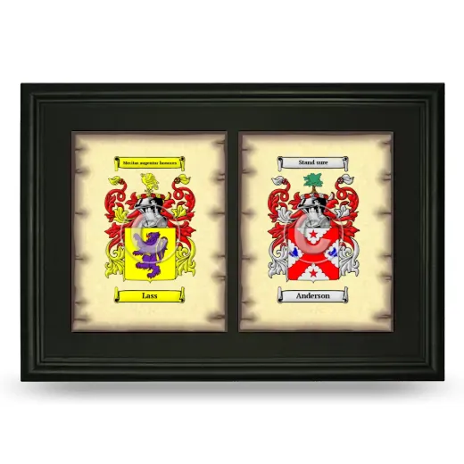 Double Coat of Arms Framed - Black