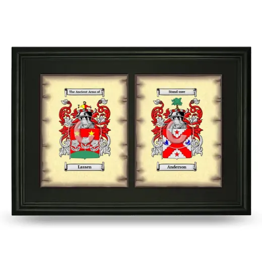 Double Coat of Arms Framed - Black