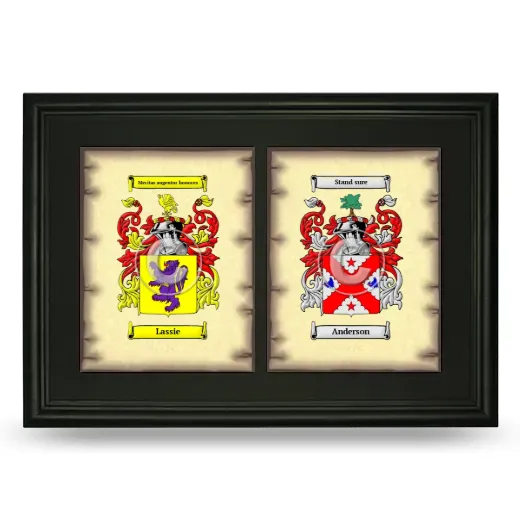 Double Coat of Arms Framed - Black