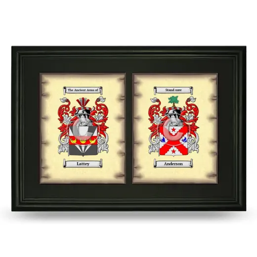 Double Coat of Arms Framed - Black