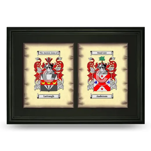 Double Coat of Arms Framed - Black