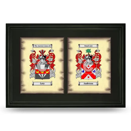 Double Coat of Arms Framed - Black