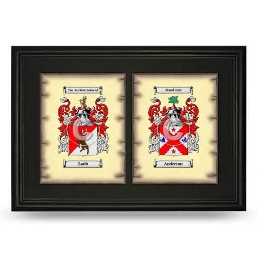 Double Coat of Arms Framed - Black