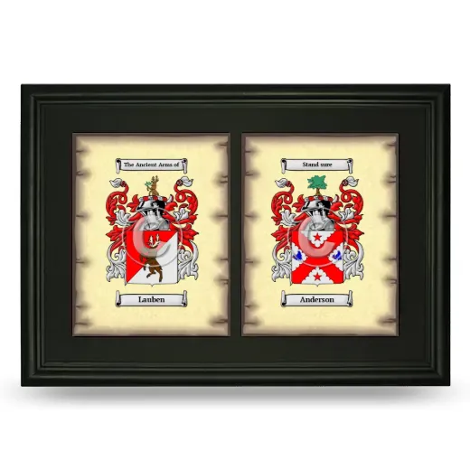Double Coat of Arms Framed - Black