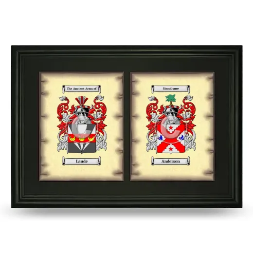 Double Coat of Arms Framed - Black