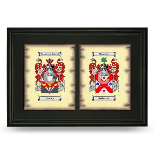 Double Coat of Arms Framed - Black