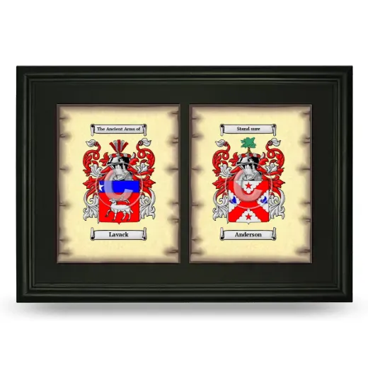 Double Coat of Arms Framed - Black