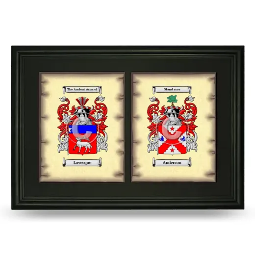 Double Coat of Arms Framed - Black