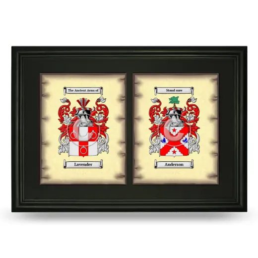 Double Coat of Arms Framed - Black