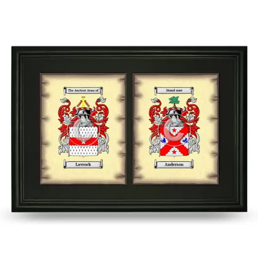 Double Coat of Arms Framed - Black