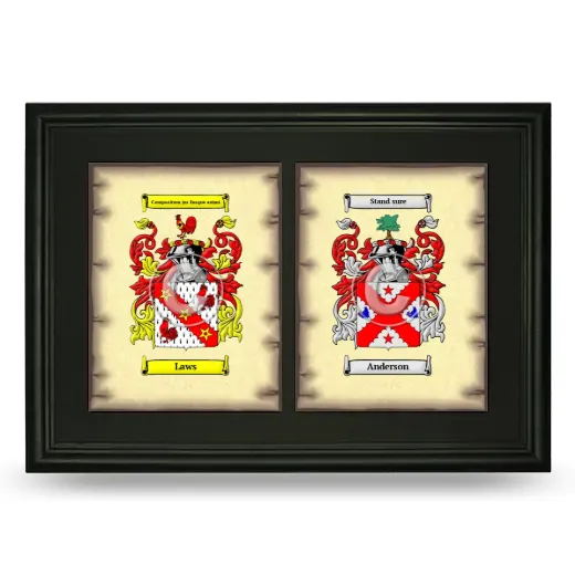 Double Coat of Arms Framed - Black