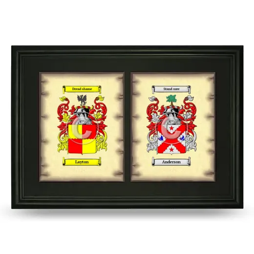 Double Coat of Arms Framed - Black