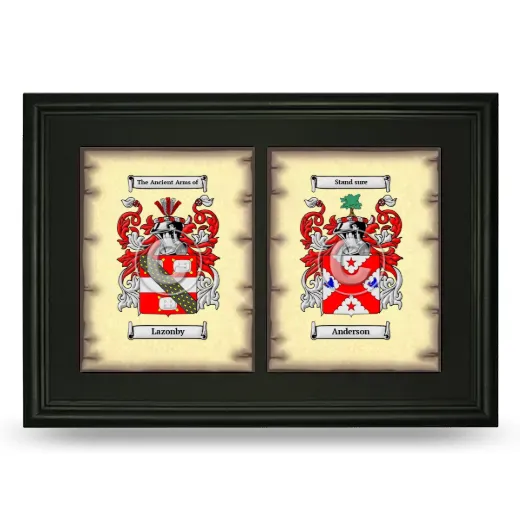 Double Coat of Arms Framed - Black