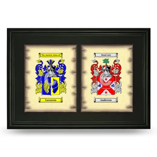 Double Coat of Arms Framed - Black