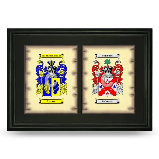 Double Coat of Arms Framed - Black