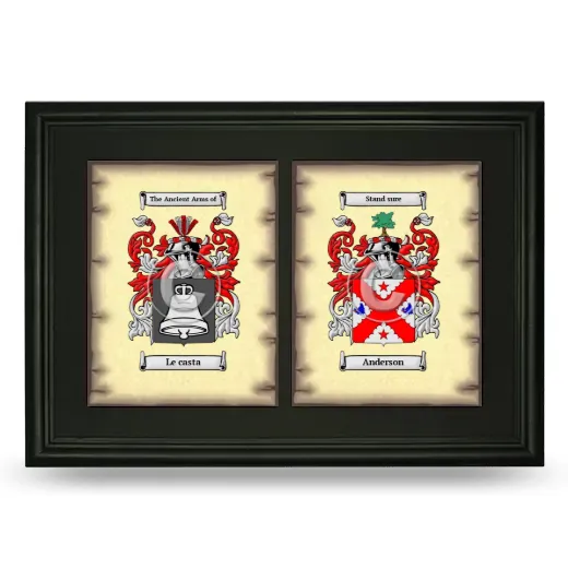 Double Coat of Arms Framed - Black