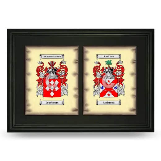 Double Coat of Arms Framed - Black