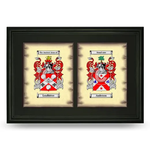Double Coat of Arms Framed - Black