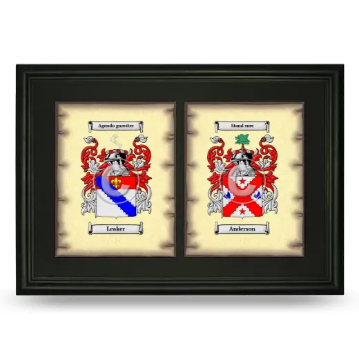 Double Coat of Arms Framed - Black
