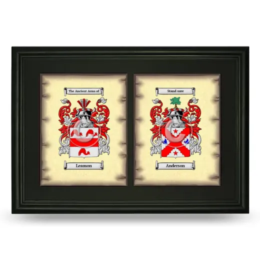 Double Coat of Arms Framed - Black