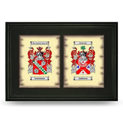 Double Coat of Arms Framed - Black