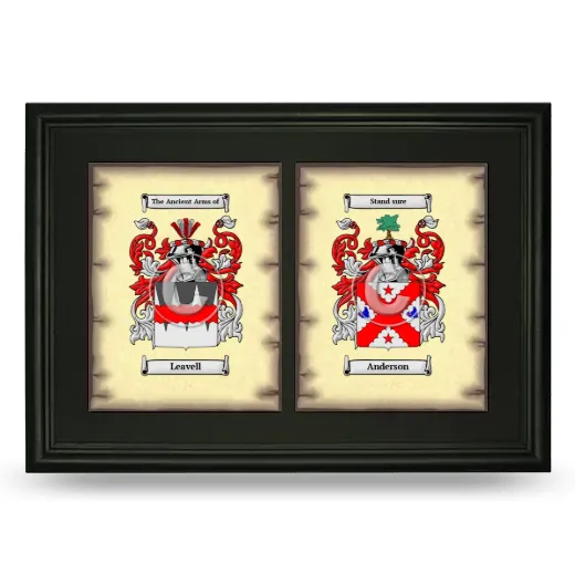 Double Coat of Arms Framed - Black