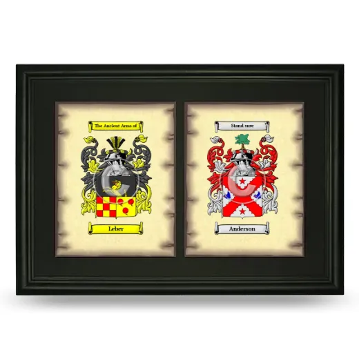 Double Coat of Arms Framed - Black
