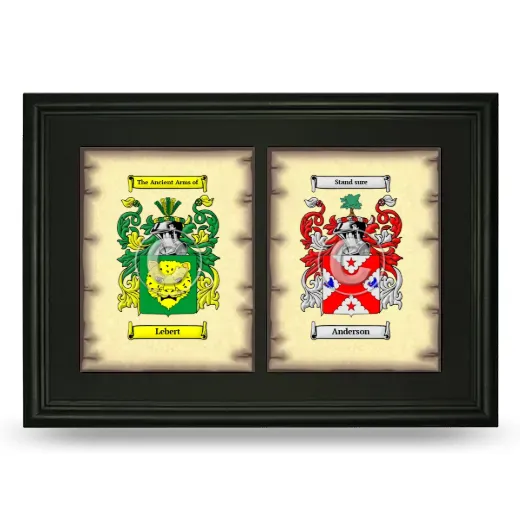Double Coat of Arms Framed - Black