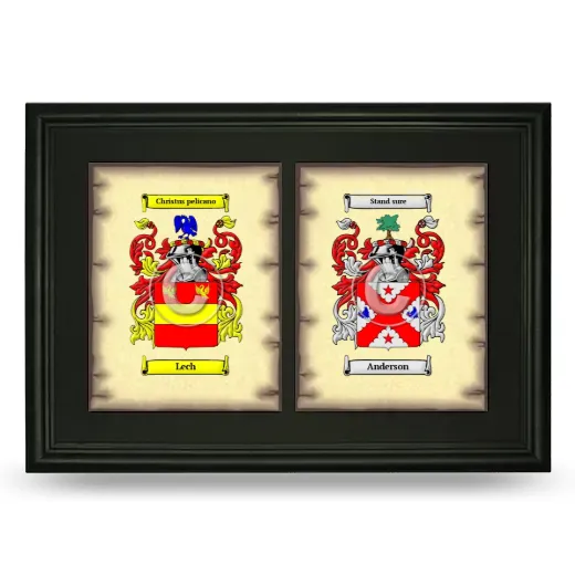 Double Coat of Arms Framed - Black