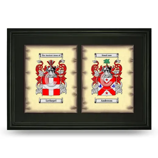 Double Coat of Arms Framed - Black