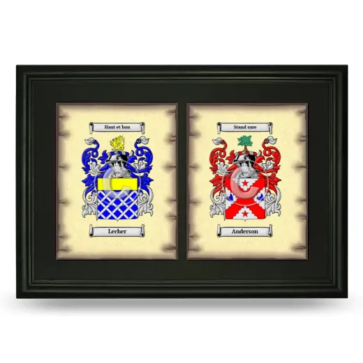 Double Coat of Arms Framed - Black