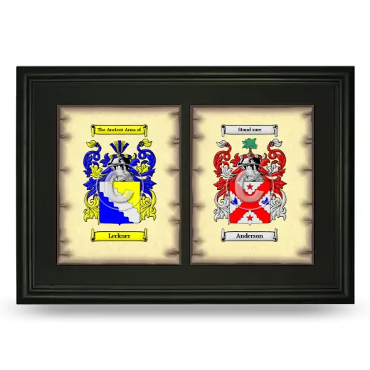 Double Coat of Arms Framed - Black