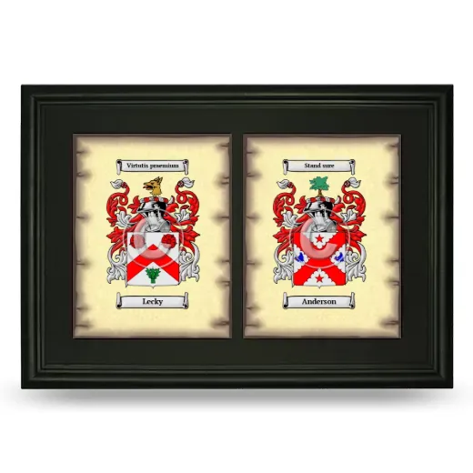 Double Coat of Arms Framed - Black
