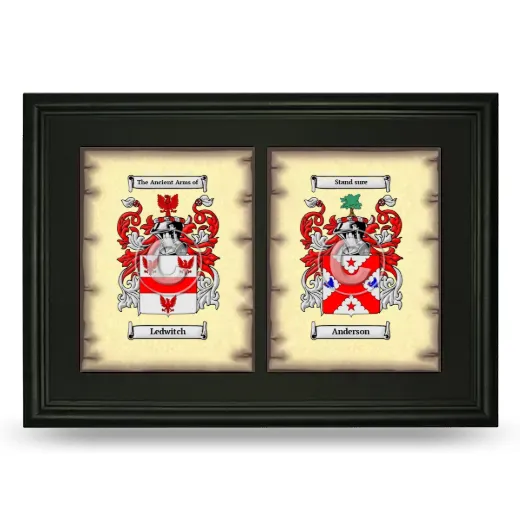 Double Coat of Arms Framed - Black