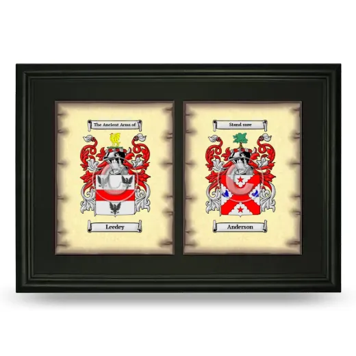 Double Coat of Arms Framed - Black