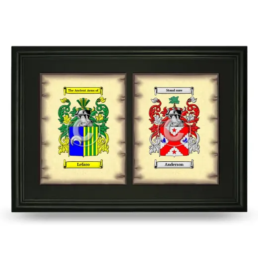 Double Coat of Arms Framed - Black
