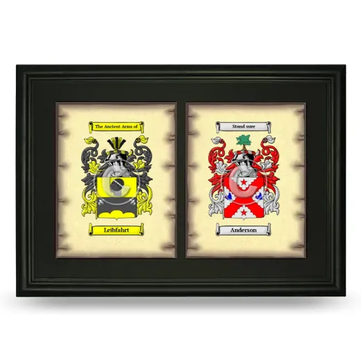 Double Coat of Arms Framed - Black