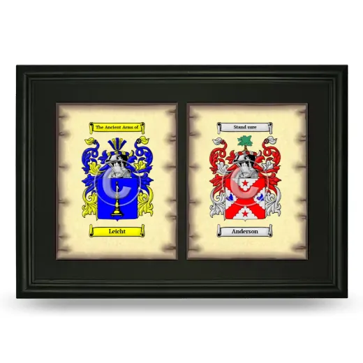 Double Coat of Arms Framed - Black