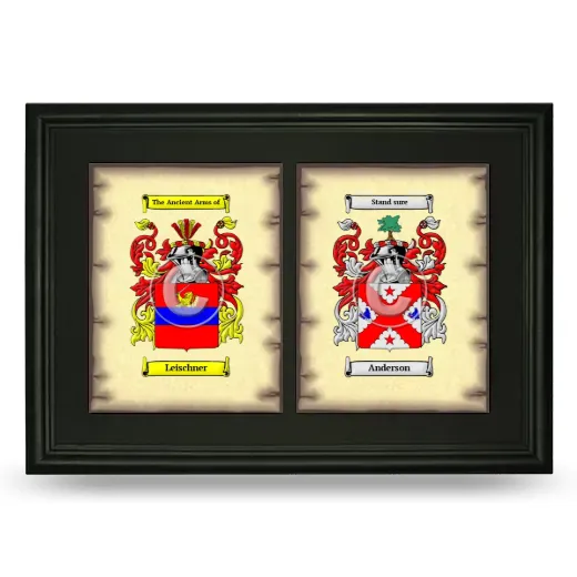 Double Coat of Arms Framed - Black