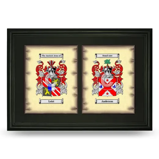 Double Coat of Arms Framed - Black