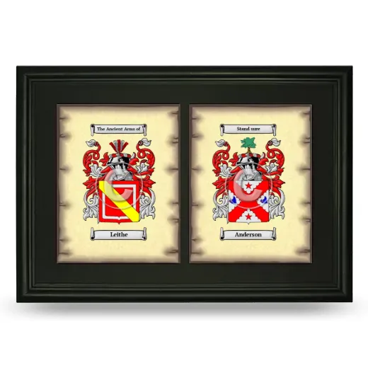 Double Coat of Arms Framed - Black