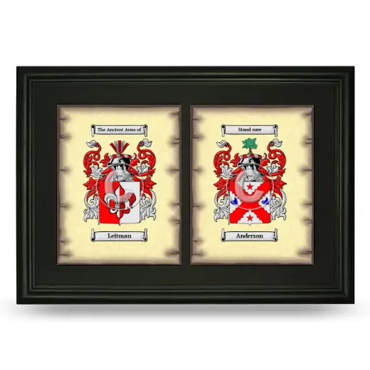 Double Coat of Arms Framed - Black