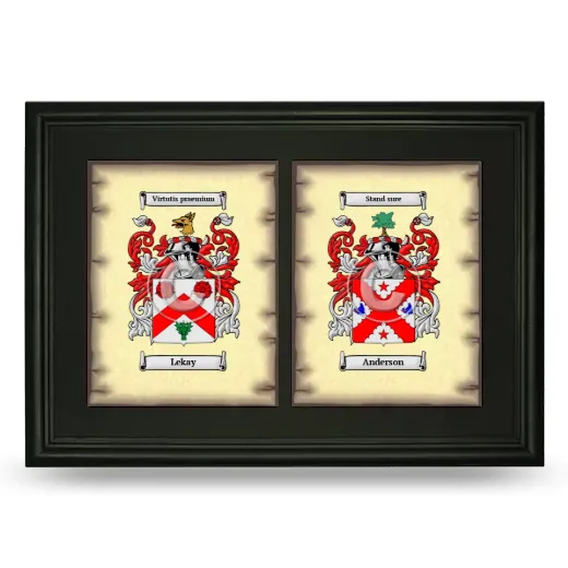 Double Coat of Arms Framed - Black