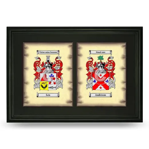 Double Coat of Arms Framed - Black