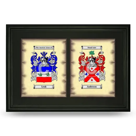 Double Coat of Arms Framed - Black