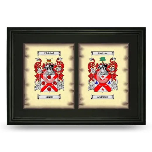 Double Coat of Arms Framed - Black