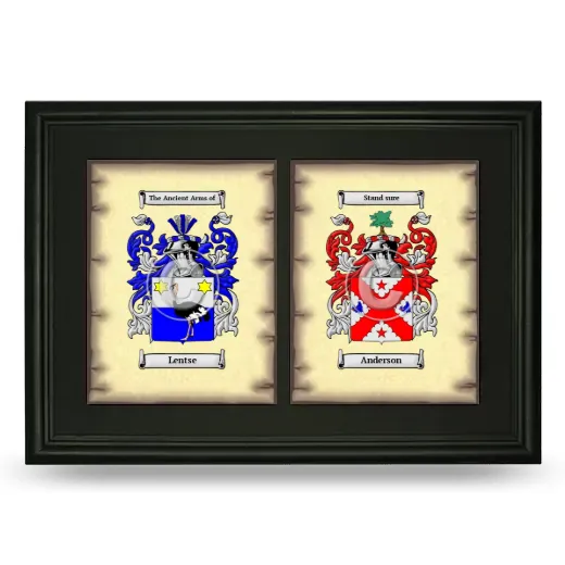Double Coat of Arms Framed - Black